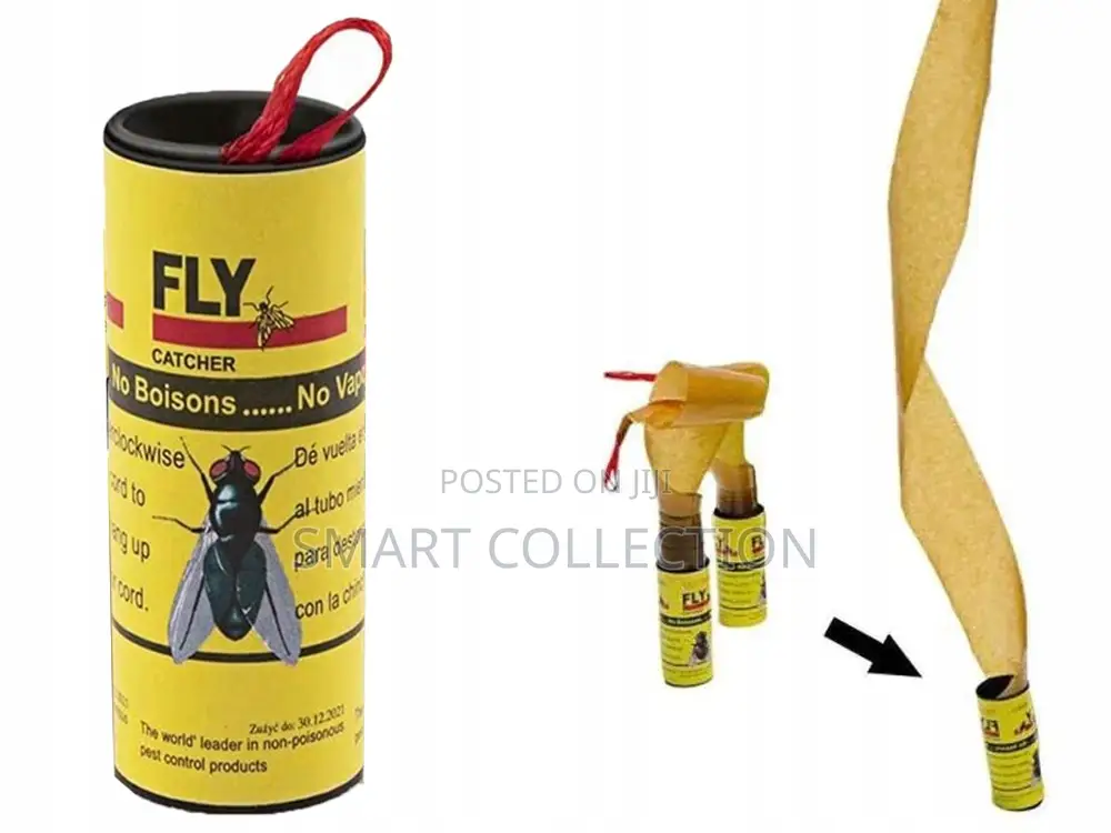 Sticky Ribbon Fly Catcher Traps - 4 PCS Set