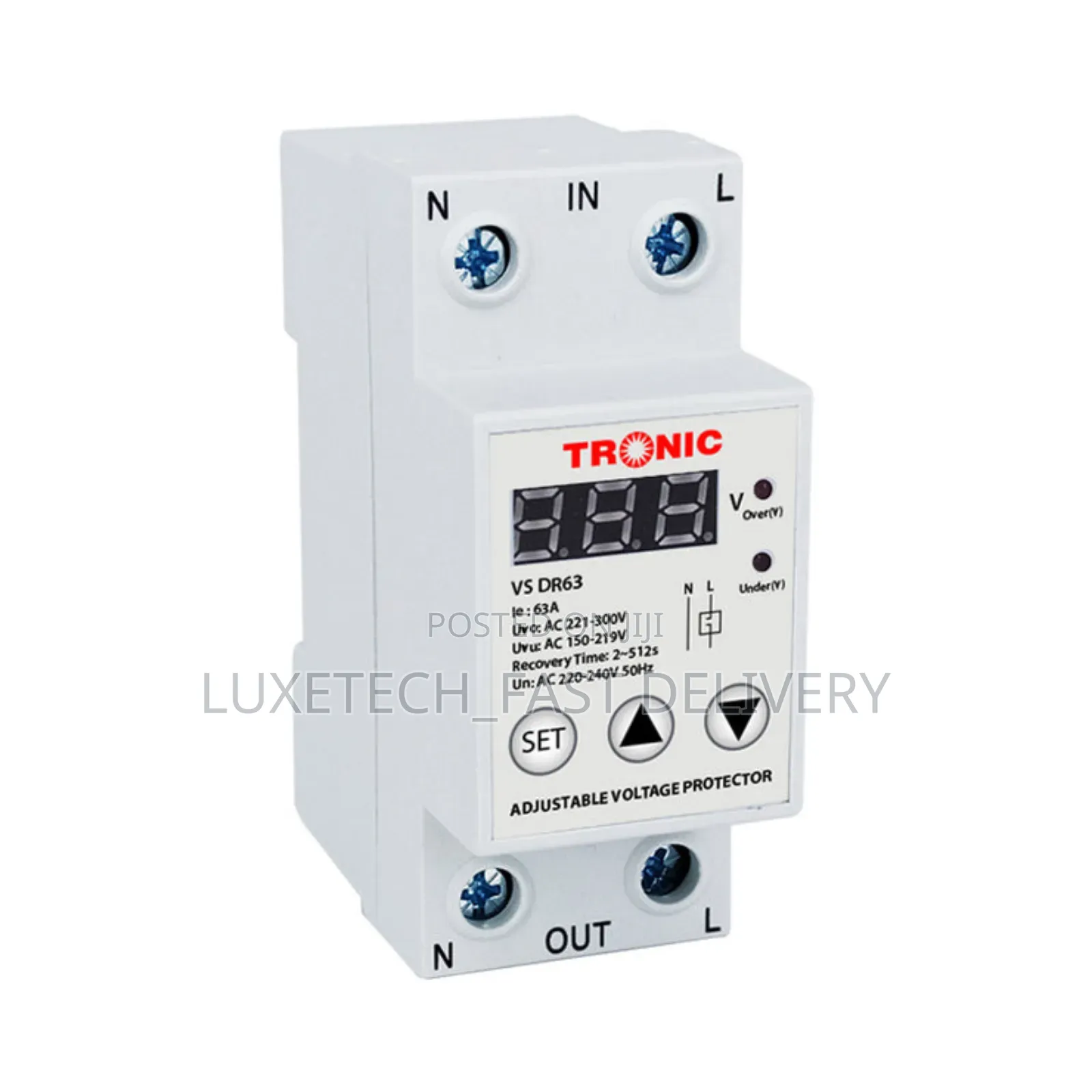 TRONIC Adjustable Voltage Protector 63A