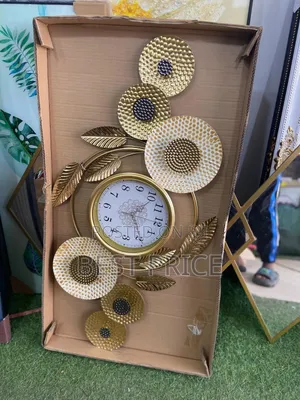 Art Metal Gold Wall Clock