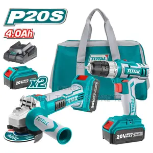 Total Drill Machine / Cordless Lithium-Ion, 2-Pc Combo KIT