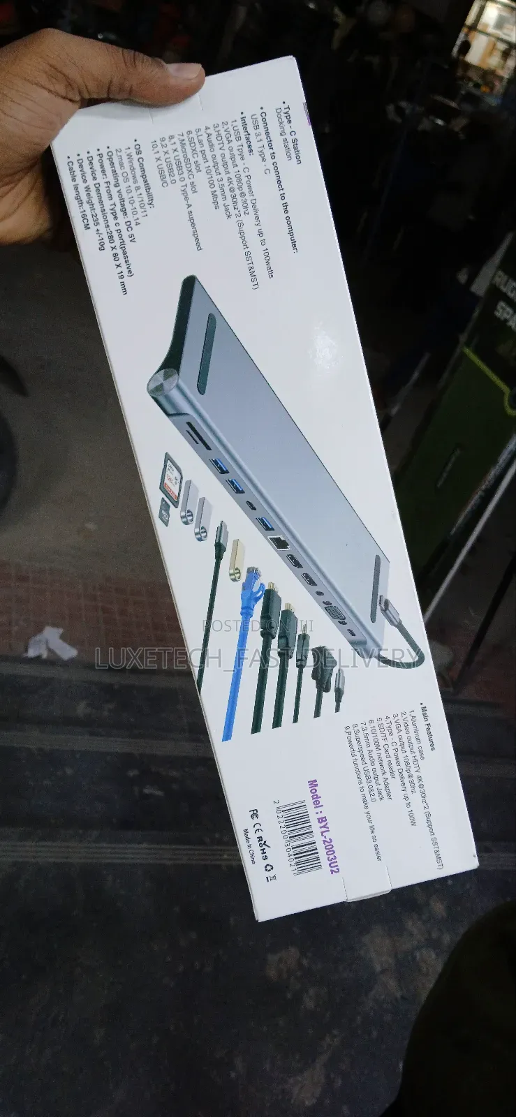 12 In 1 Ports Docking Station Adapter Type-c