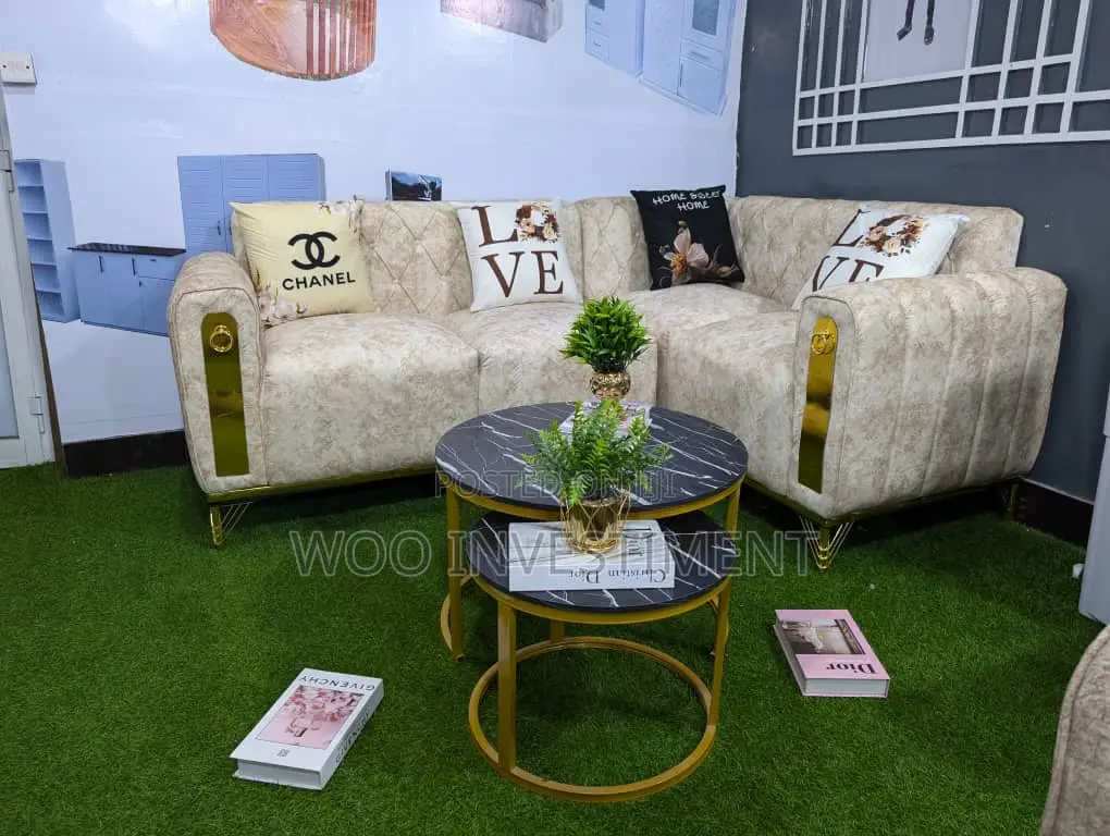 Sofa L-Shape Mpya Full Quality Zinapatikana
