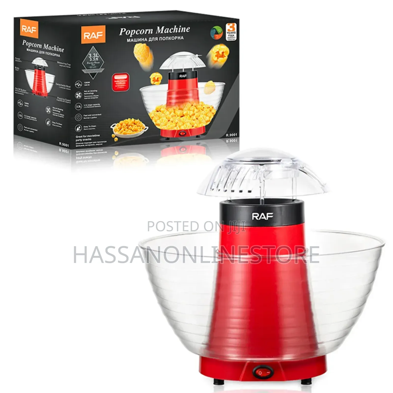 RAF R.9001 Electric Popcorn Maker Portable Popcorn Maker