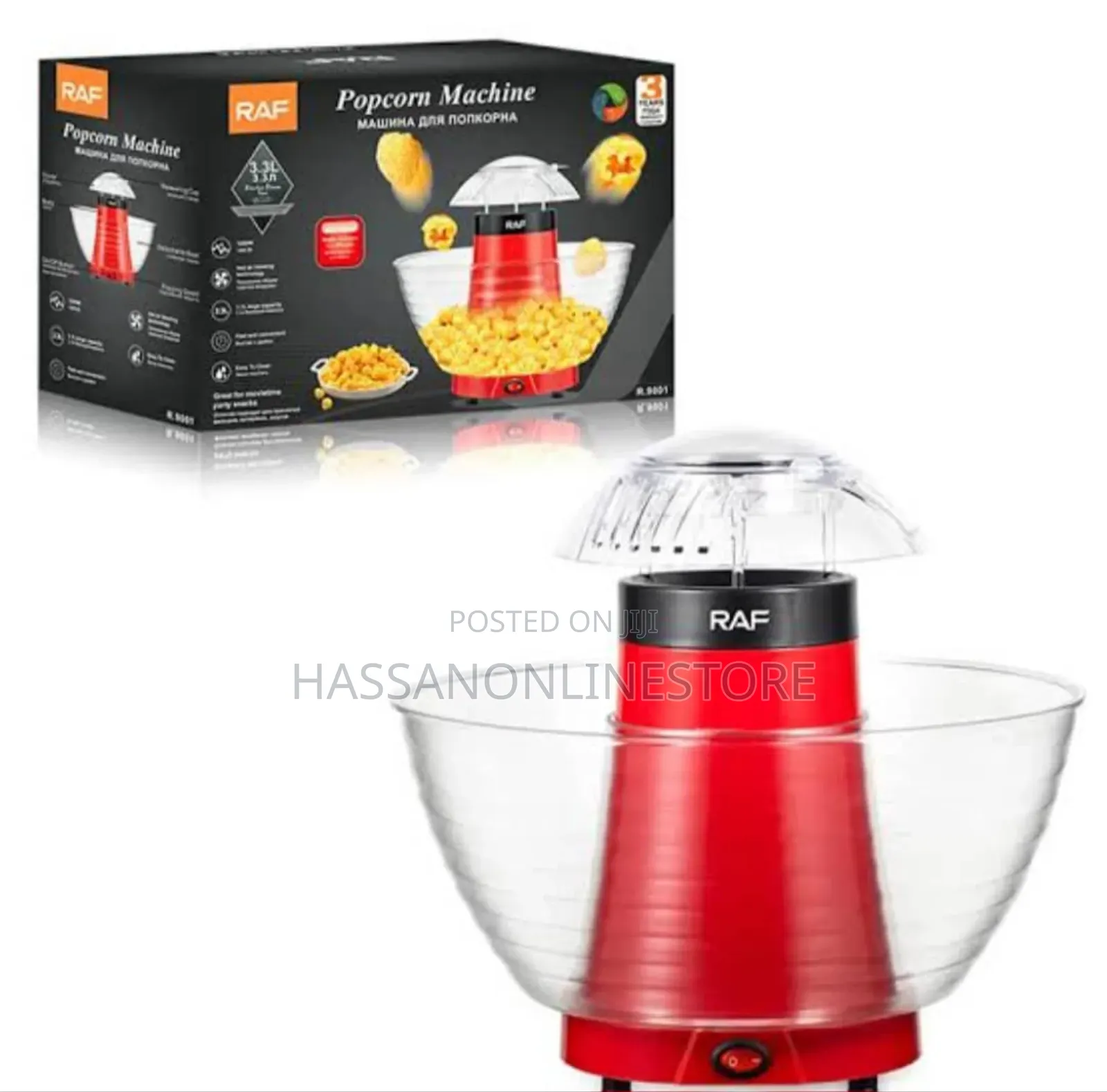 RAF R.9001 Electric Popcorn Maker Portable Popcorn Maker