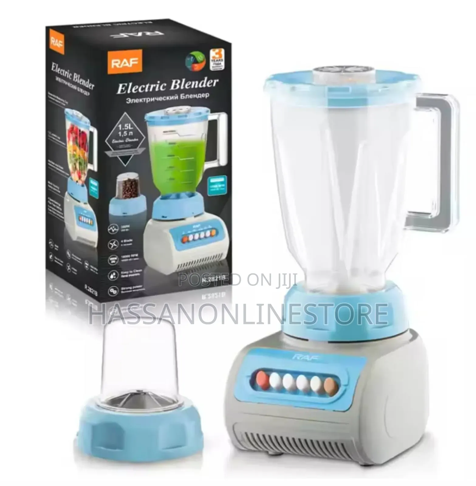 Raf 2 in 1 Blender Fruit Chopper Juicer Electric 350w