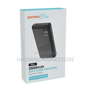 Porodo Blue 20000mah/22.5w Quick Charge Power Bank