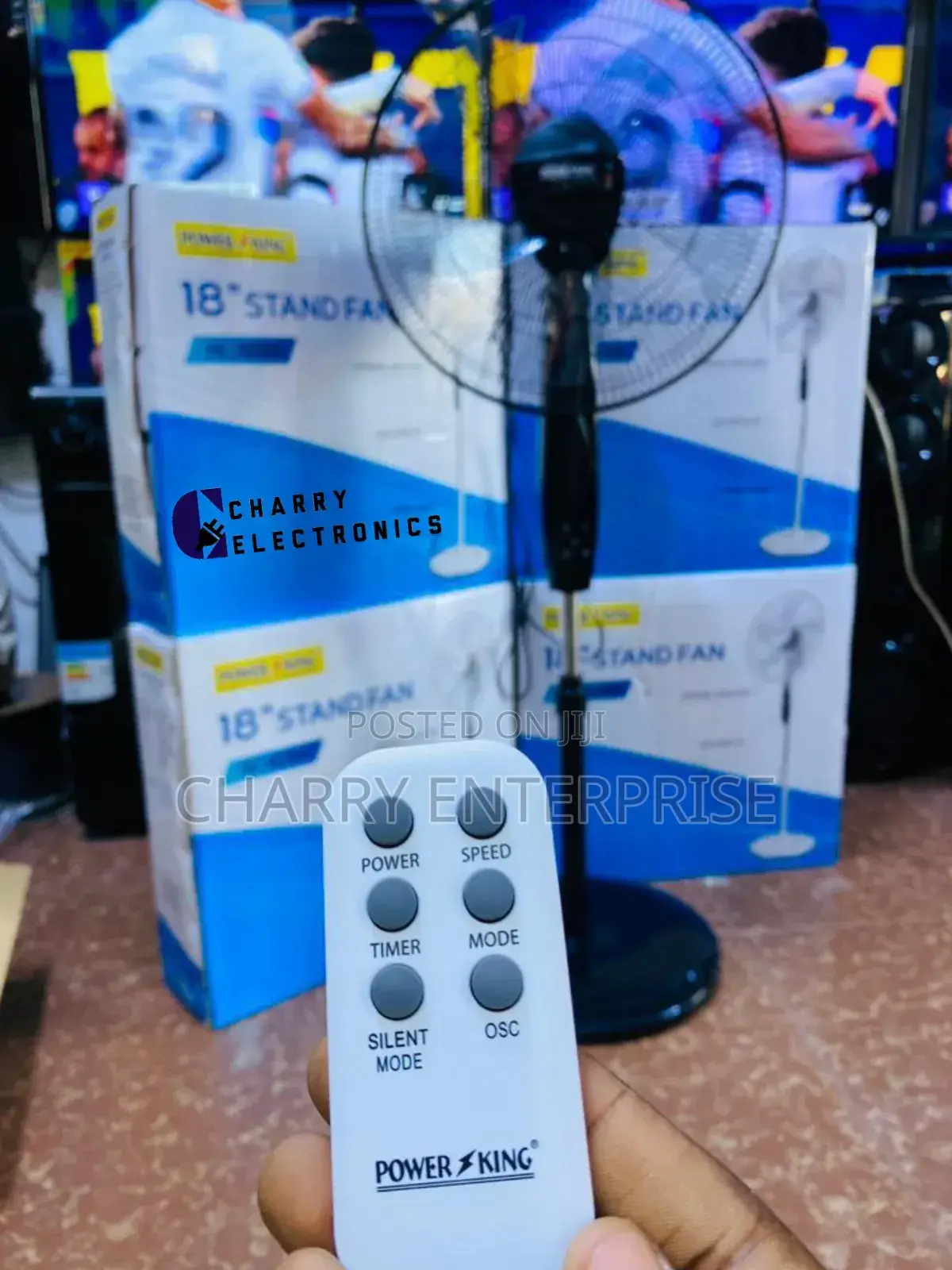 POWERKING Stand Fan With Remote 
Blade Size:- 18"