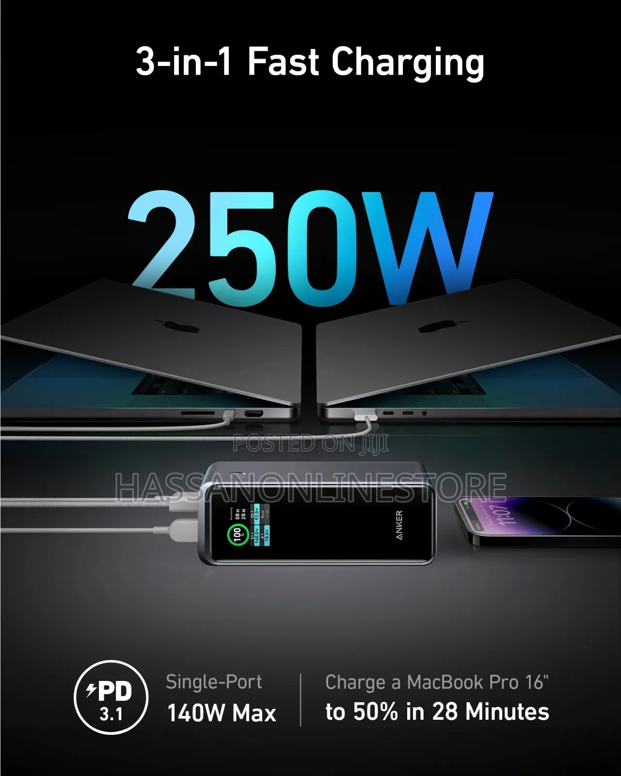Anker A1340011 Prime 737 Powerbank 250w 27,650mah