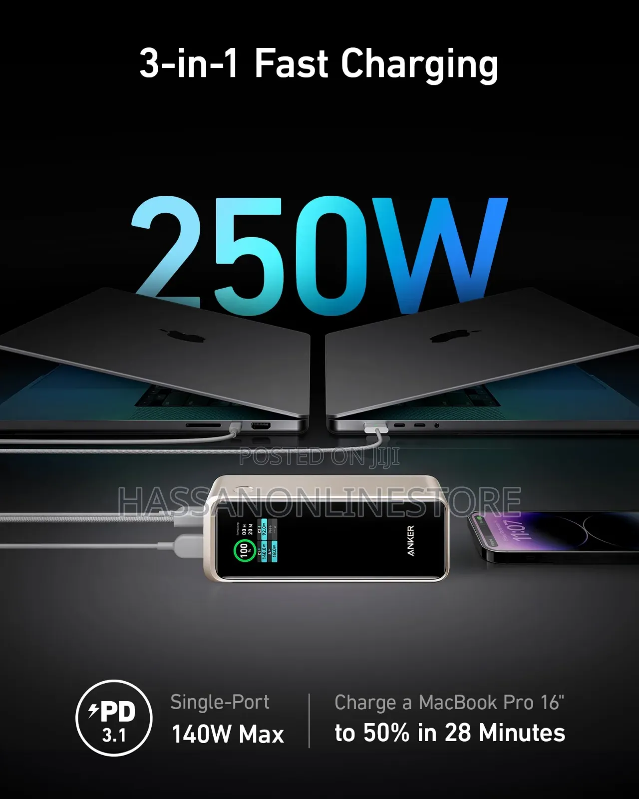Anker A1340011 Prime 737 Powerbank 250w 27,650mah
