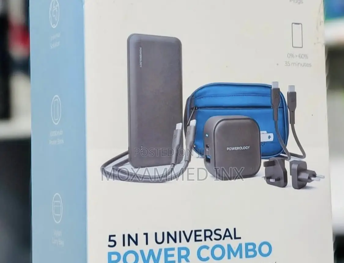 Powerology 5-in-1 Universal Power Combo Powerbank 1000mah