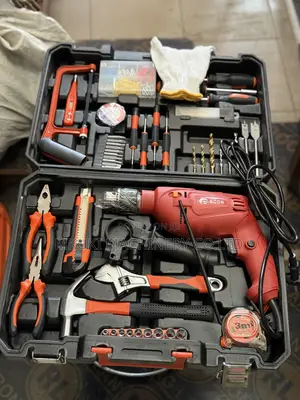 Brand New House Hold Toolbox Set Includ Impact Drill