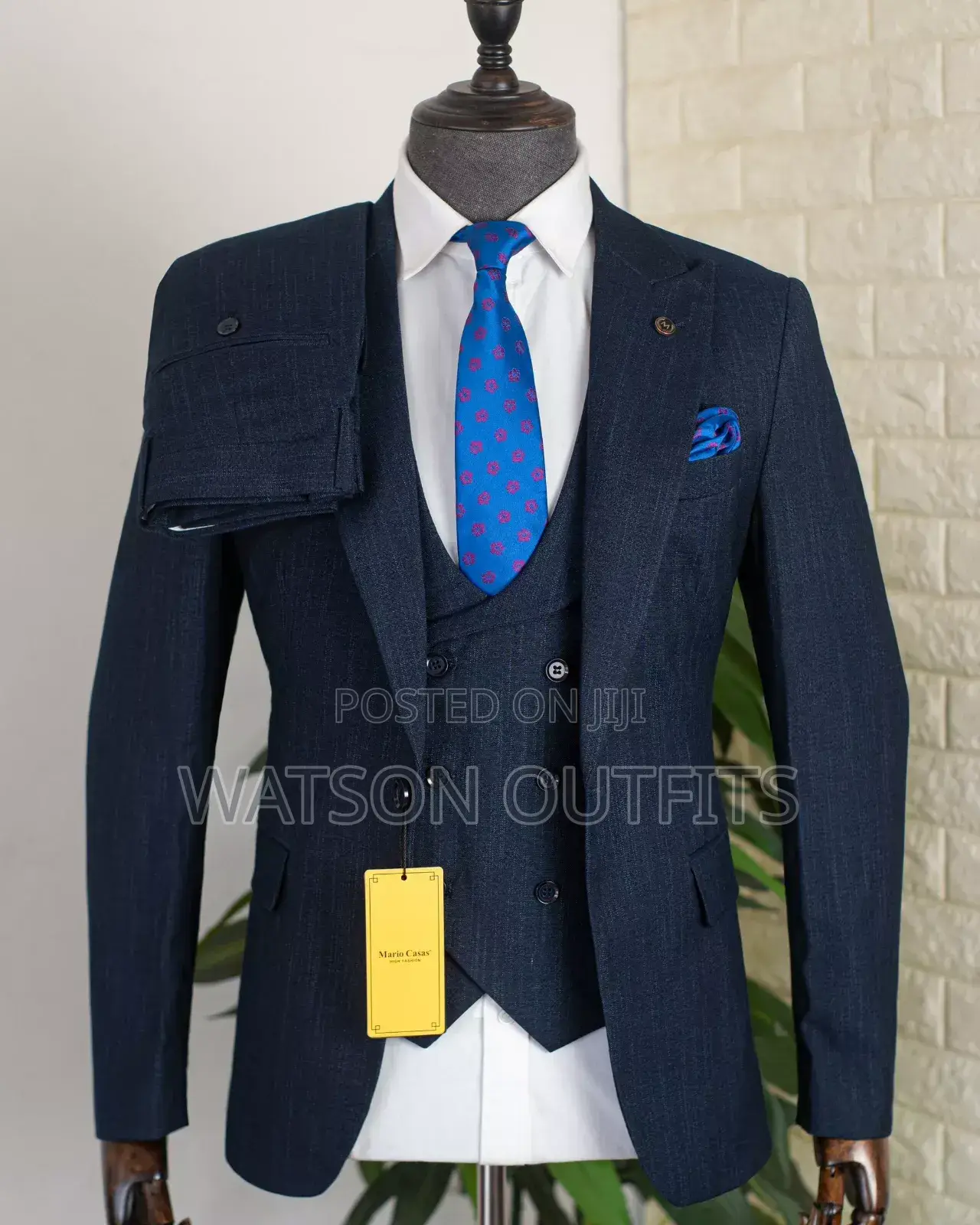 New Mario Casas Suits/Dark Blue Men Suits