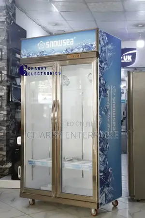 SNOWSEA Showcase Fridge Yenye Kudumu With Movable Tyres 700L