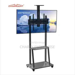 Metal Movable Tv Trolley Stand Heavy Duty 32 to 85" Church, Office