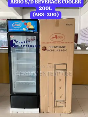Aero Double Door Beverage Cooler/ Showcase Fridge 200L
