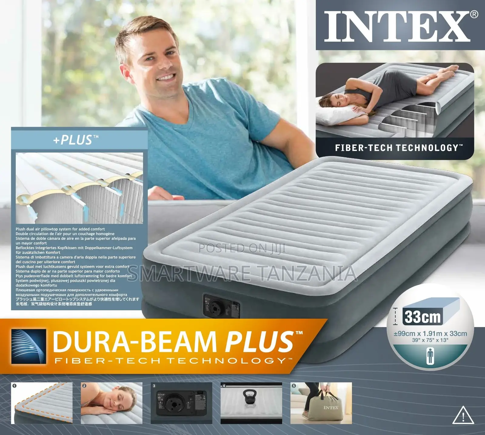Air Bed Self-inflating With Air Pump, Inflatable Mattress