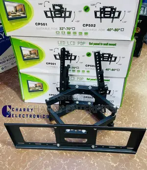 Tv Bracket Ya Ukutani Yenye Mikono Miwili Hevy Duty 32inch to 80inch