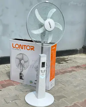 18 Inch Remote Control Rechargeable Fan Stand With LED Light