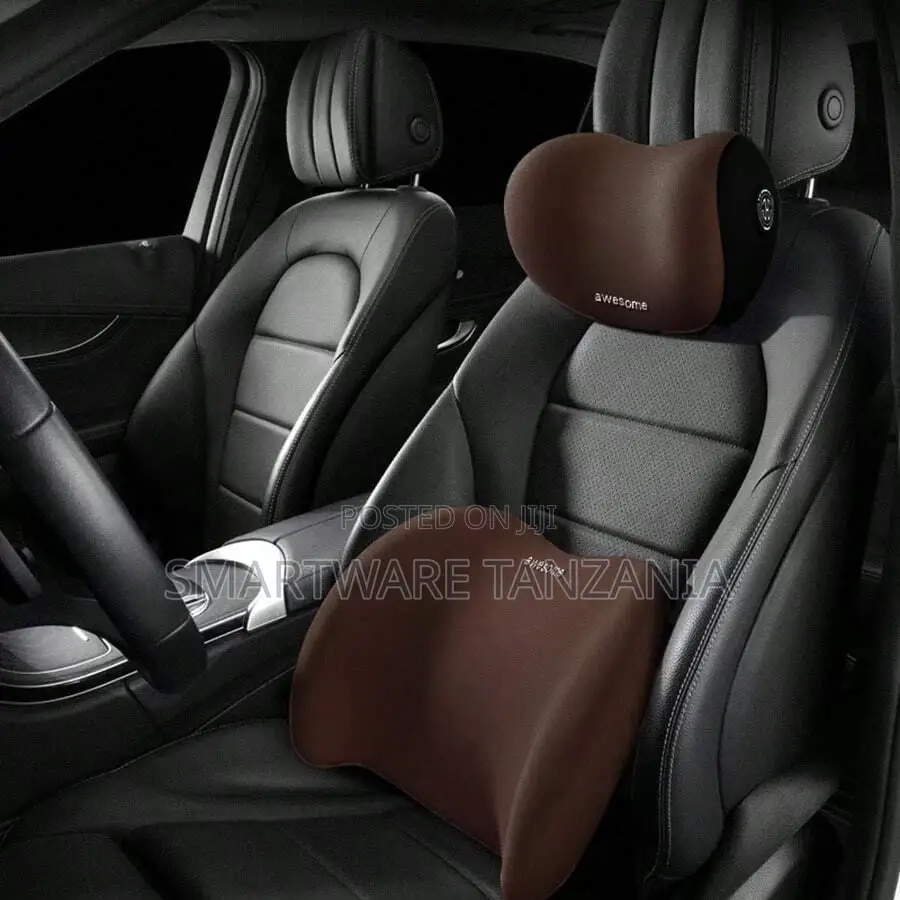 Car Lumbar Support Pillow And Car Neck Pillow Headrest Kit