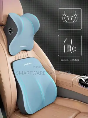 Lumbar Support Neck Pillow Kit For Car Seat And Office Chair
