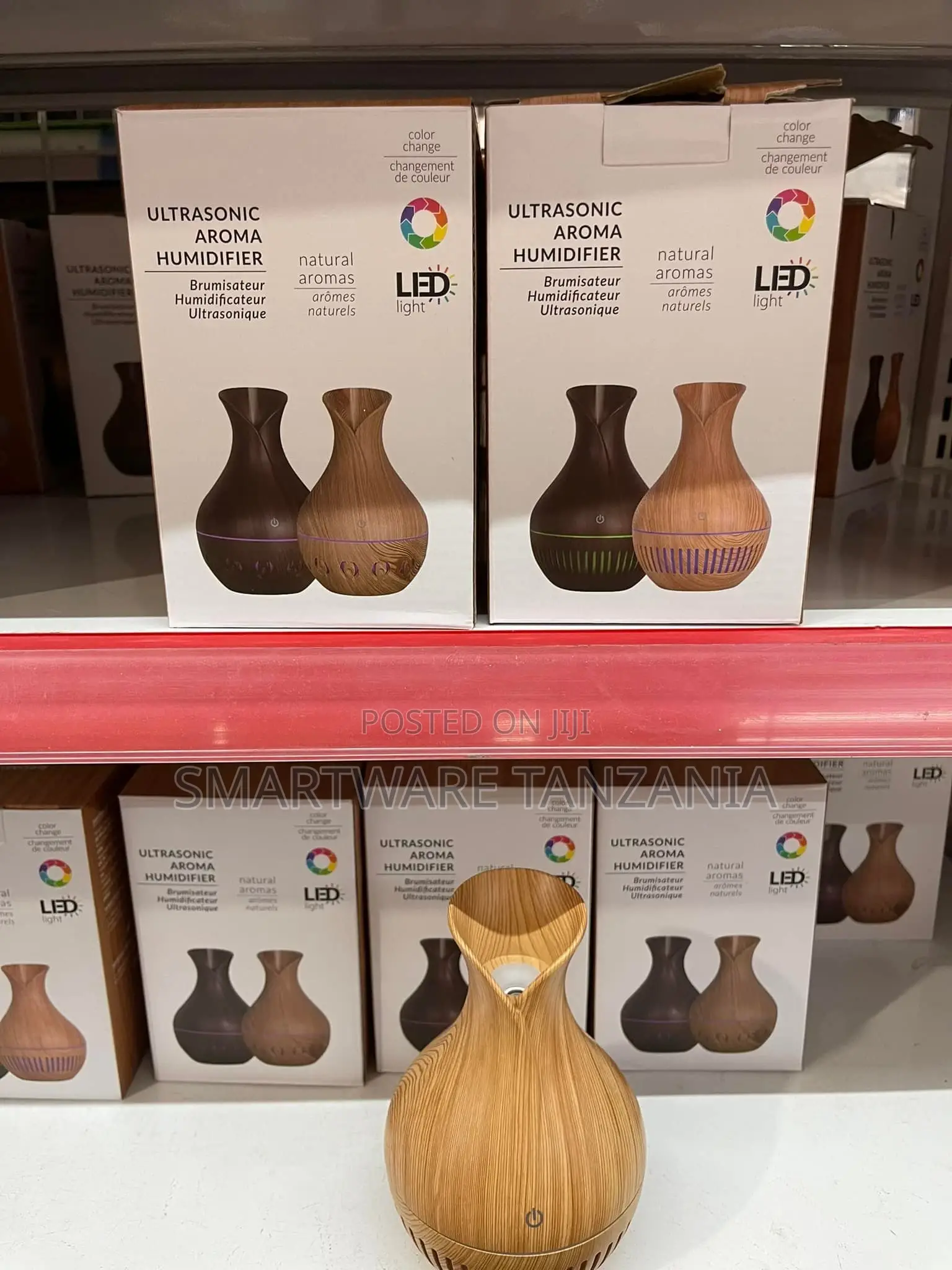 Ultrasonic Wood Grain Humidifier Electric Oil Diffuser