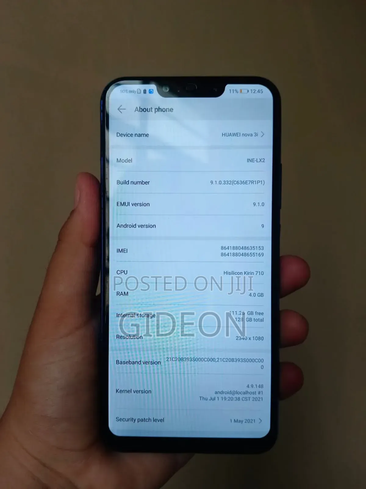 New Huawei Nova 3i 64 GB Blue
