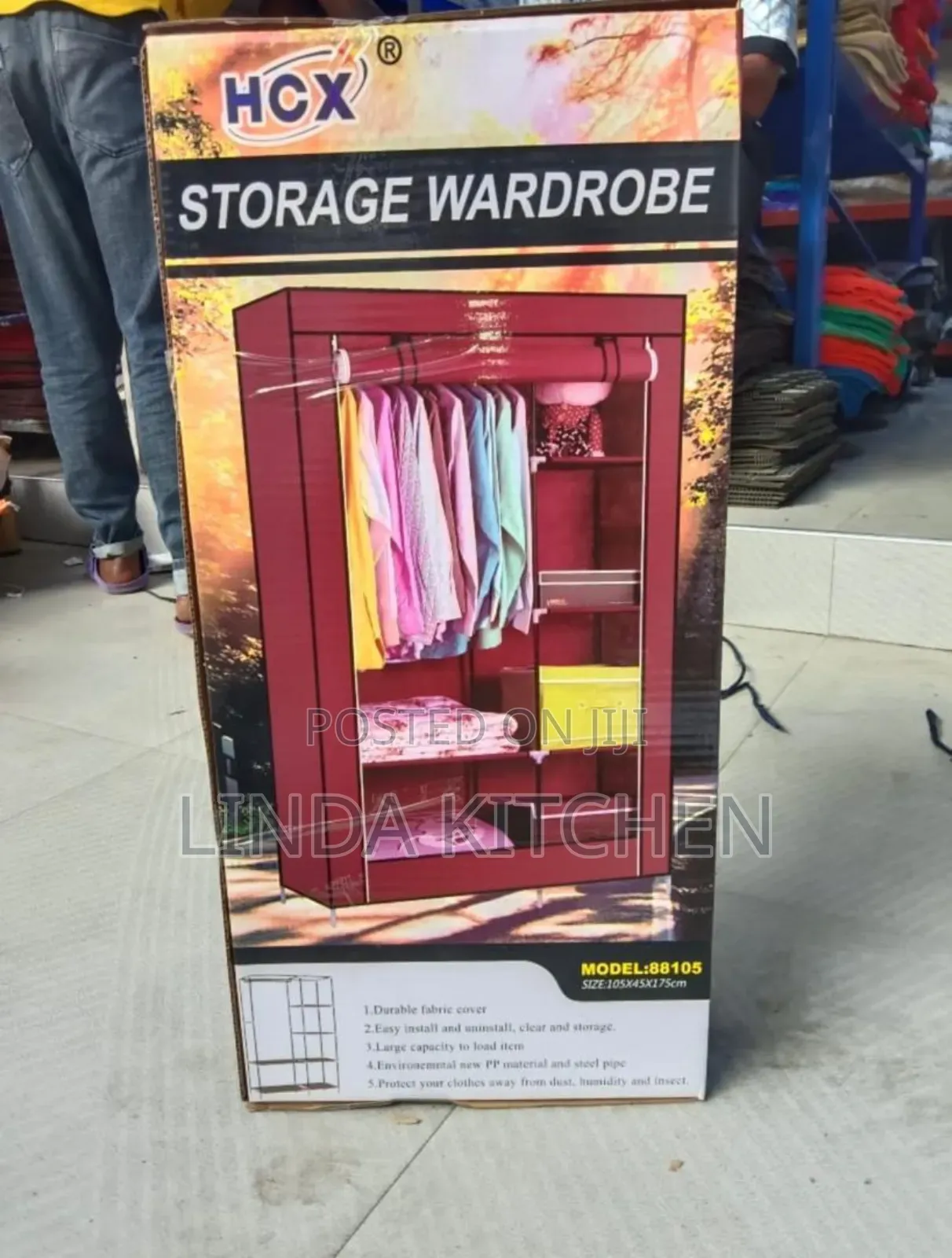Storage Wardrobe(Kabati Za Nguo Milango Miwili)