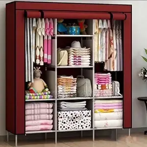 Closet Storage Shelf With Hanging Storage Clothes Rack