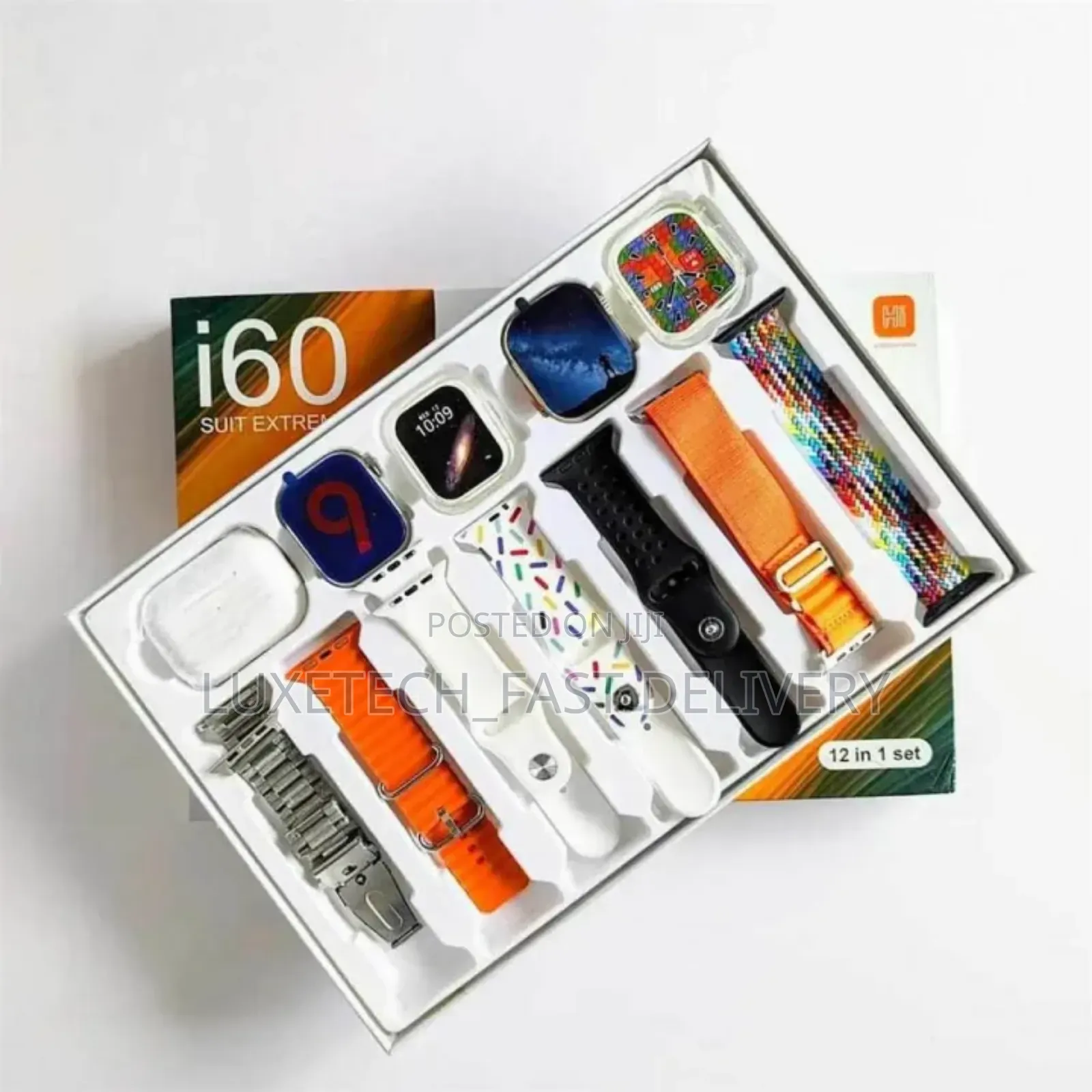 I60 Suit Extreme 12 In1 Smart Watch HD Screen and Earphone