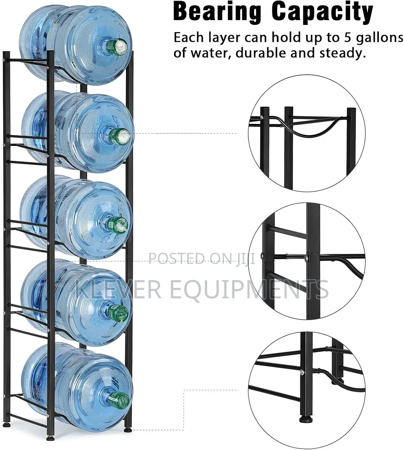 Heavy Duty Metal Bottles Rack (5 Bottles)