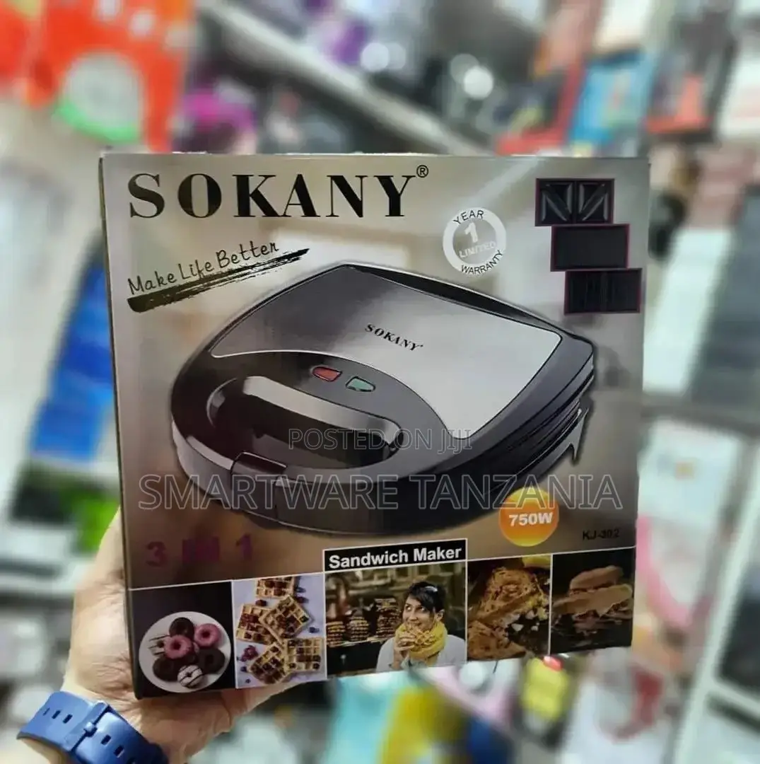 3-in-1 Sandwich Maker Waffles Machine For Grilling, Toasting