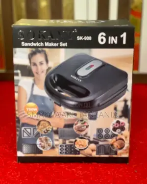 6-in-1 Waffle Maker Indoor Grill Sandwich Maker Panini Press