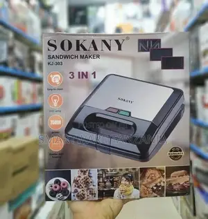 Sokany Multifunctional 3 In 1 Sandwich Maker Set, 750w Power