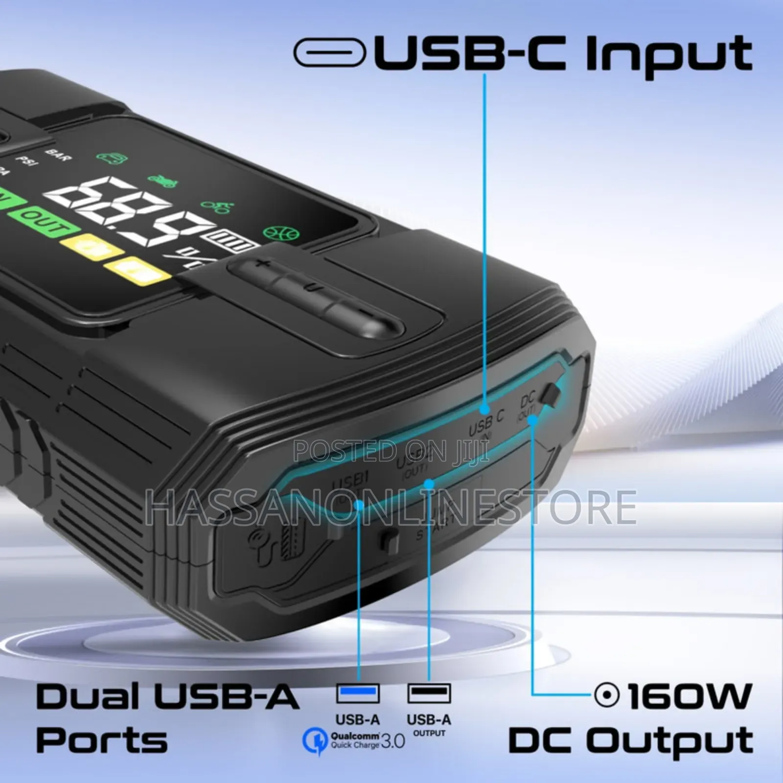 Promate Patrolpack-3 Jump Starter Power Bank Flashlight