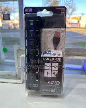 7 Port USB 2 Hub Center With On Off Switch For Computer PC