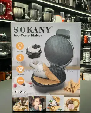 1200W Electric Ice Cream Cone Maker With Roller Waffle Cone