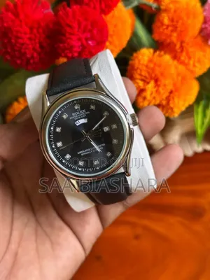 Rolex Genuine Leather Black