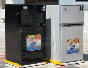 HOMEBASE FRIDGE Black/ Nyeusi Yenye Kioo With Top Freezer