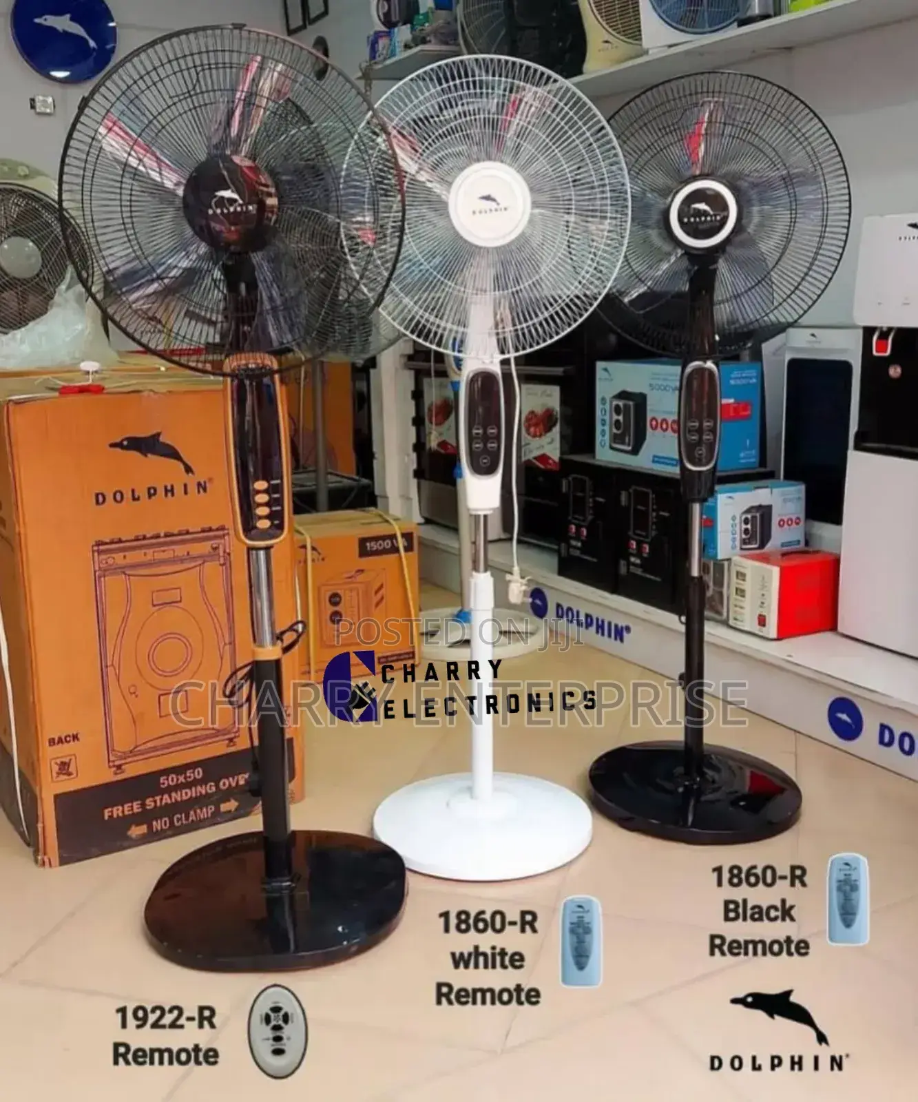 ORIGINAL DOLPHIN STAND Fan 18" With RemoteAnd Heavy BASE