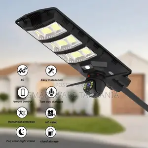 Camera 4G Solar CCTV Camera On LED Solar Street Lamp HD