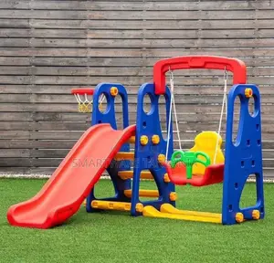3-in-1 Kids's Playground, Slide Swing And Basketball Hoop