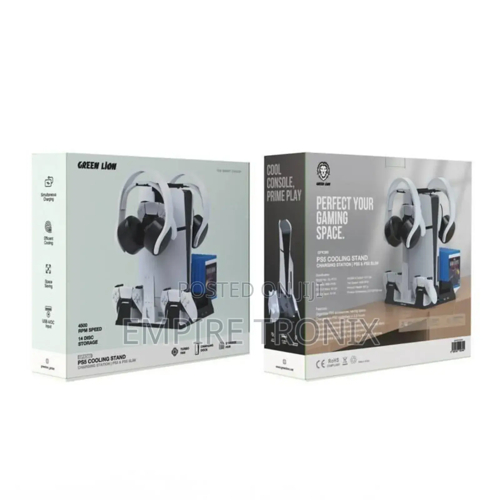 Green Lion PS5 Cooling Stand Charging Station