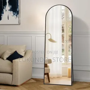 Wall Mirror Full Length With Standing,Black Arched