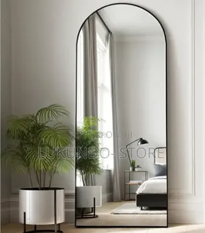 Wall Mirror Full Length With Standing,Black Arched