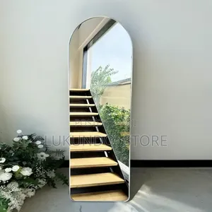 Wall Mirror Full Length With Standing,Black Arched