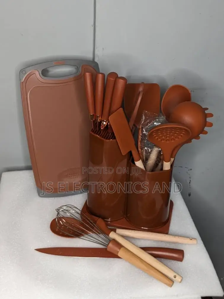 Big Offer  Kitchenware Set Brown Color 19 Set