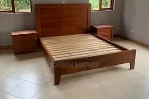 Kitanda Mbao Ngumu Bed Side Mbili
