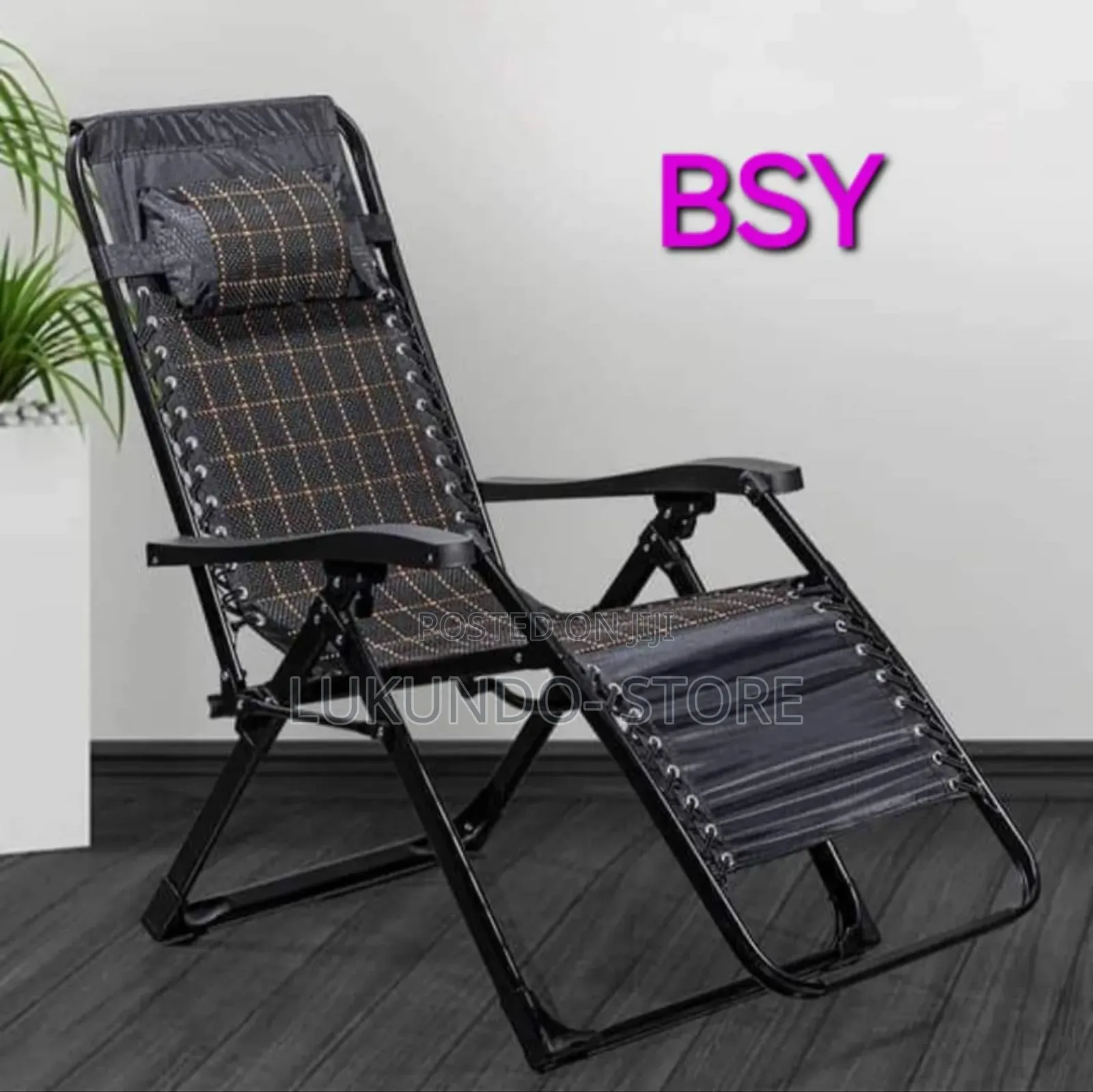 1pc Folding Foldable Outdoor Lounge Reclining Beach Chair