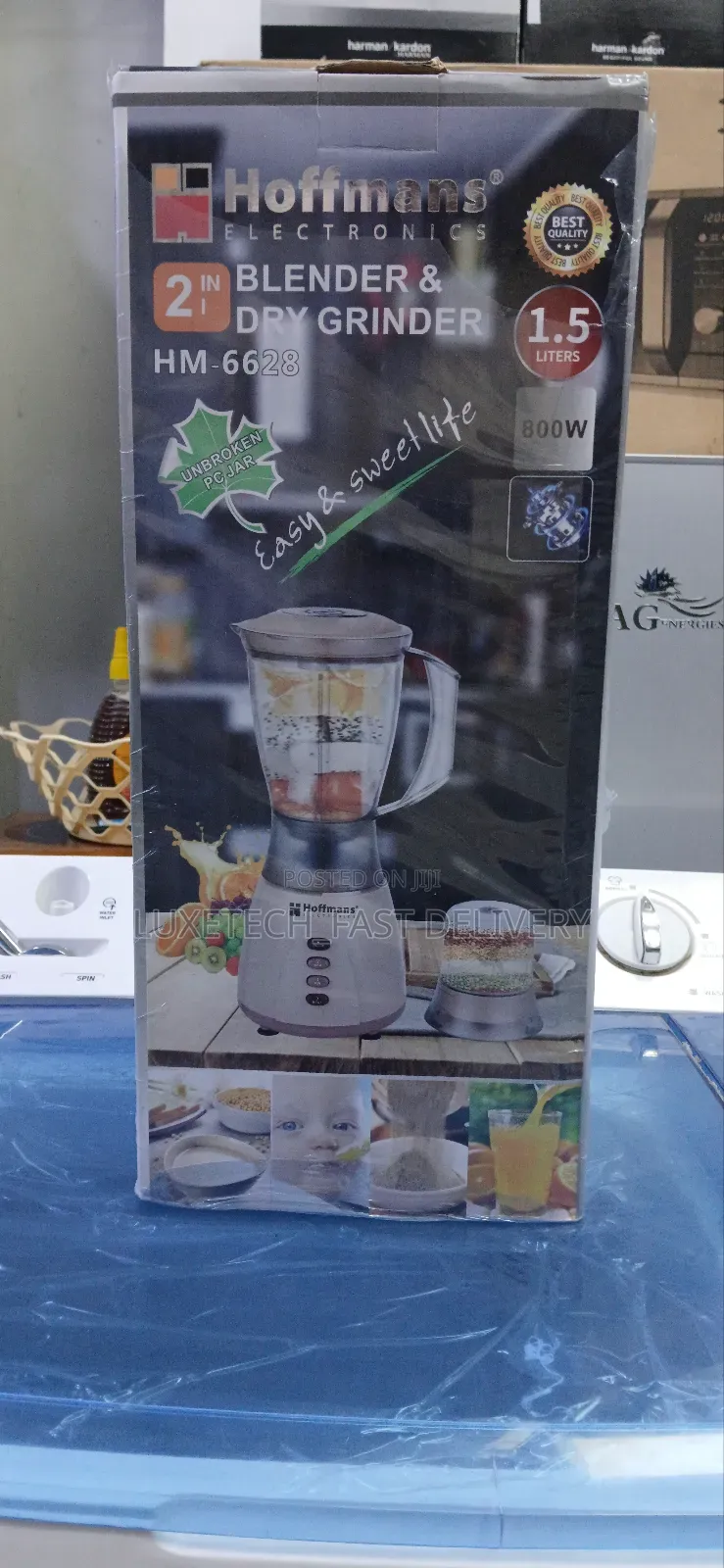 Hoffmans Blender 1.5l 2 in 1 800w