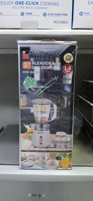 Hoffmans Blender 1.5 Litres 2 in 1 With Grinder 800w